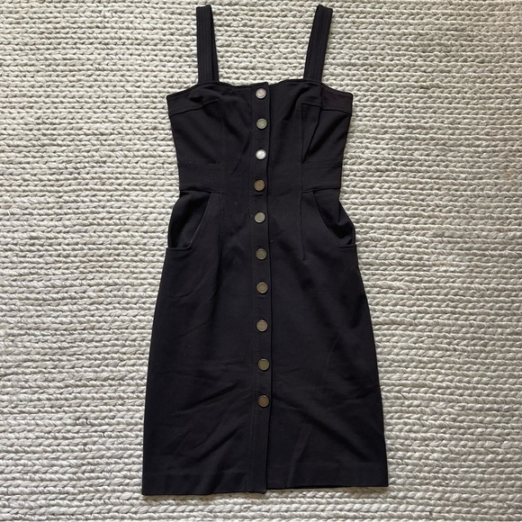 Diane Von Furstenberg Elenie Brown Suiting Midi Dress - Picture 1 of 5